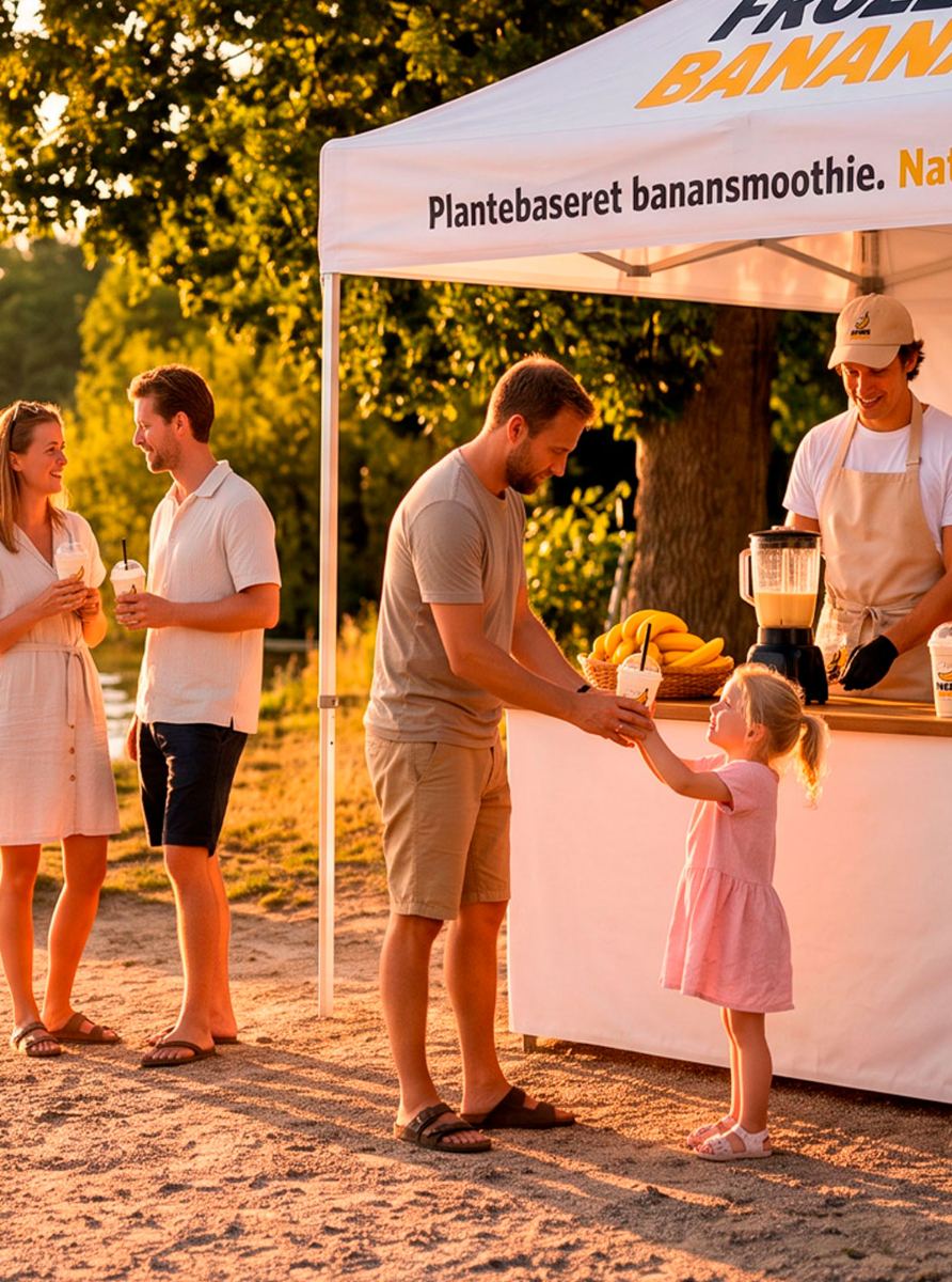Frozen Banana serverer plantebaserede banansmoothies fra boden